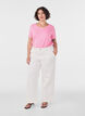 Basic plain cotton t-shirt, Pink, Model image number 1