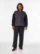 Sweatshirt with teddy sleeves and a high neck, Dark Grey, Model image number 1