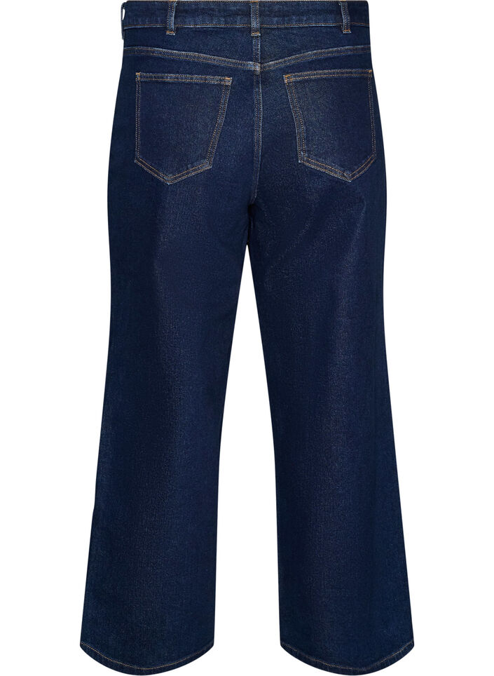 Myra jeans with high waist and wide fit, Blue, Packshot image number 1