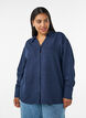 Loose shirt with V-neck, Blue, Model image number 0