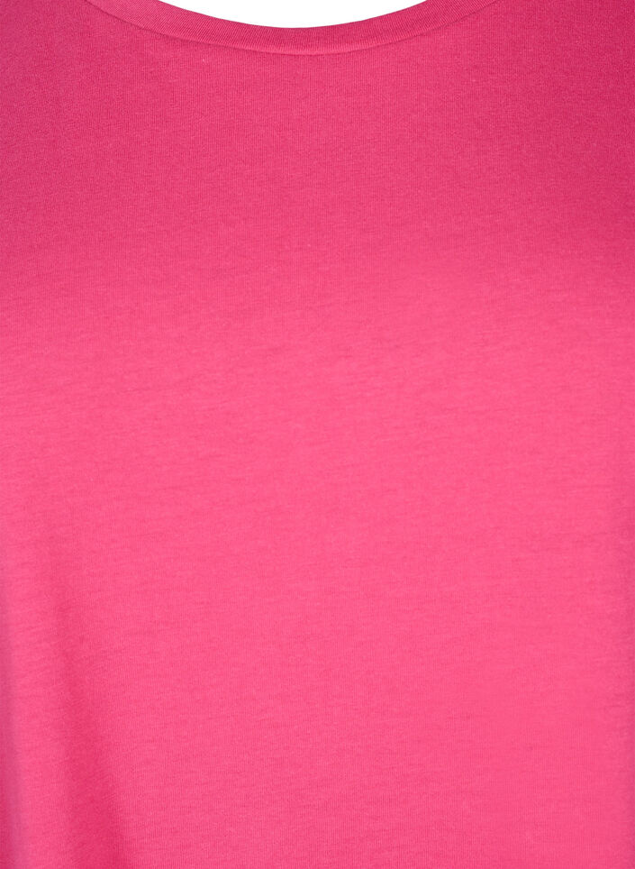 Short-sleeved t-shirt in a cotton blend, Pink, Packshot image number 2