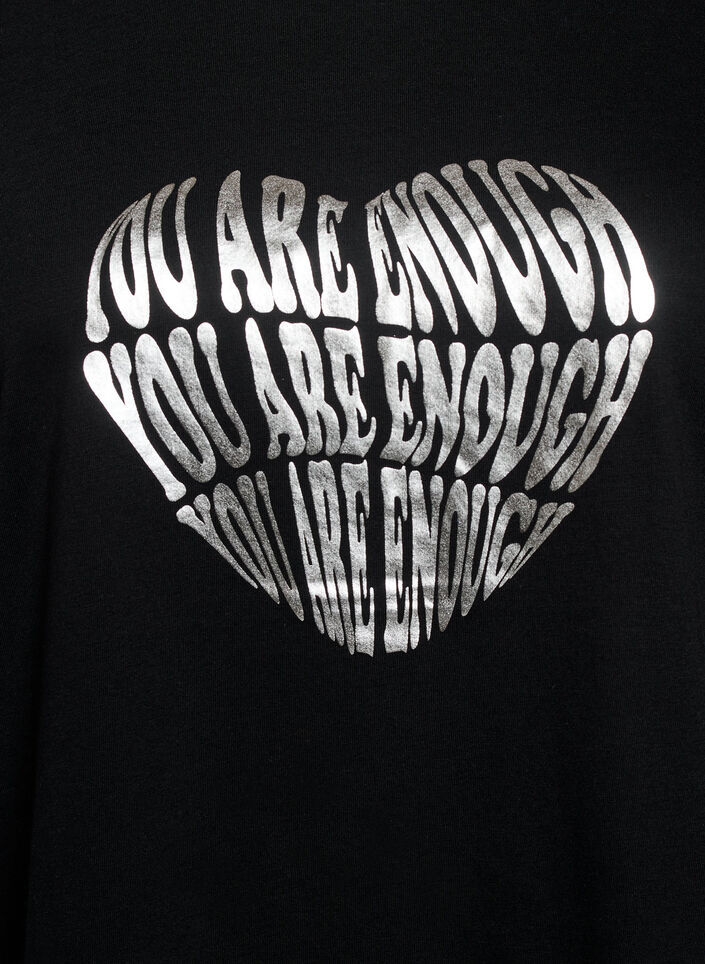 T-shirt with motif, Black, Packshot image number 2