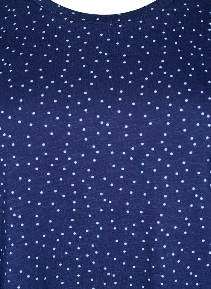 Organic cotton T-shirt with dots, Blue, Packshot image number 2