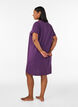 Short-sleeved nightgown in organic cotton, Blue, Model image number 2