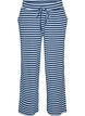 Striped pyjama bottoms with a high waist and wide legs, Blue, Packshot image number 0