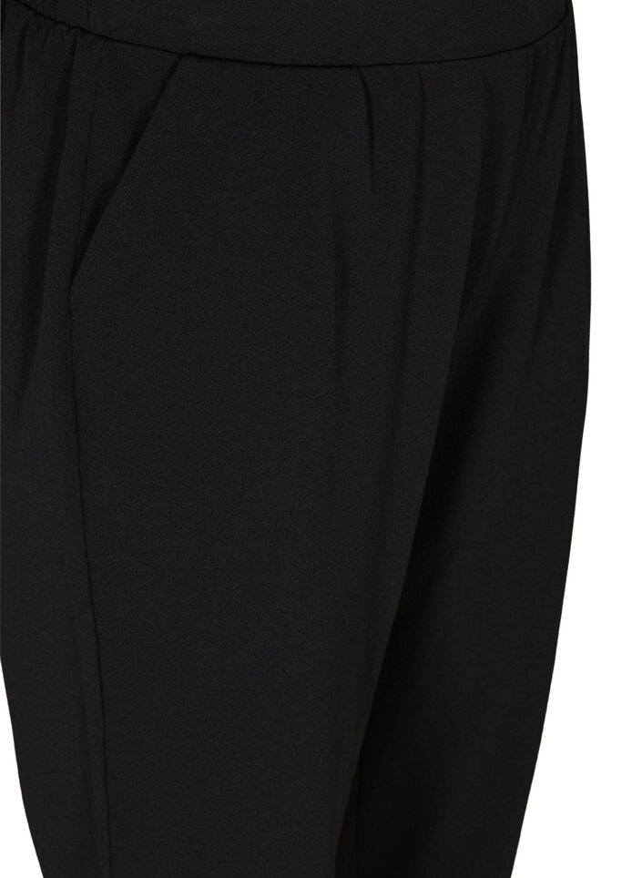 Loose trousers with pockets, Black, Packshot image number 2