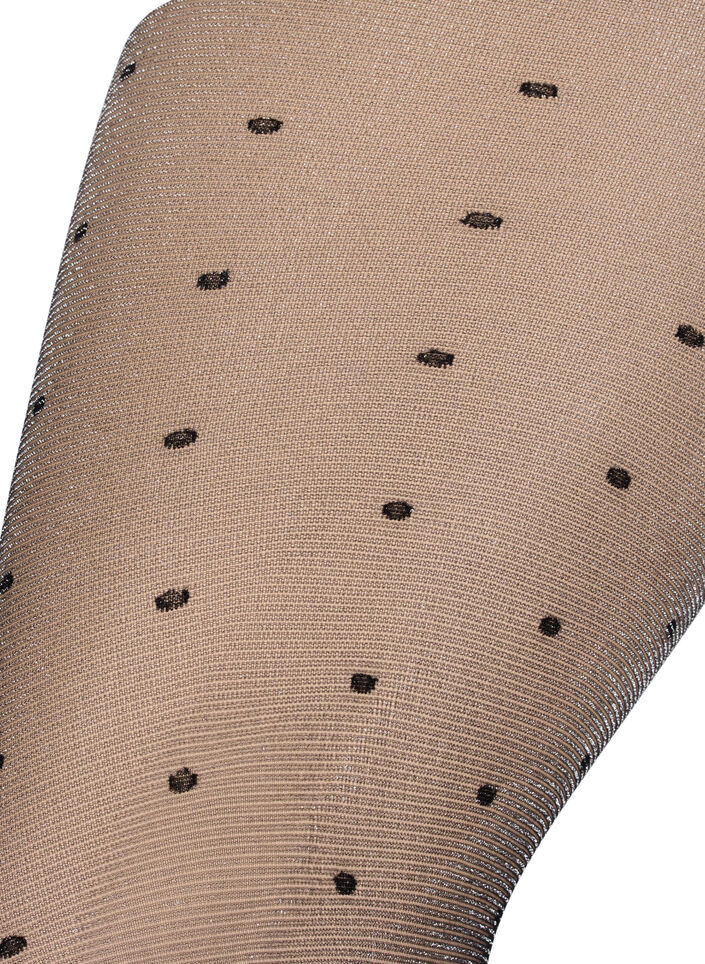Tights in 30 denier with polka dots, Black, Packshot image number 2