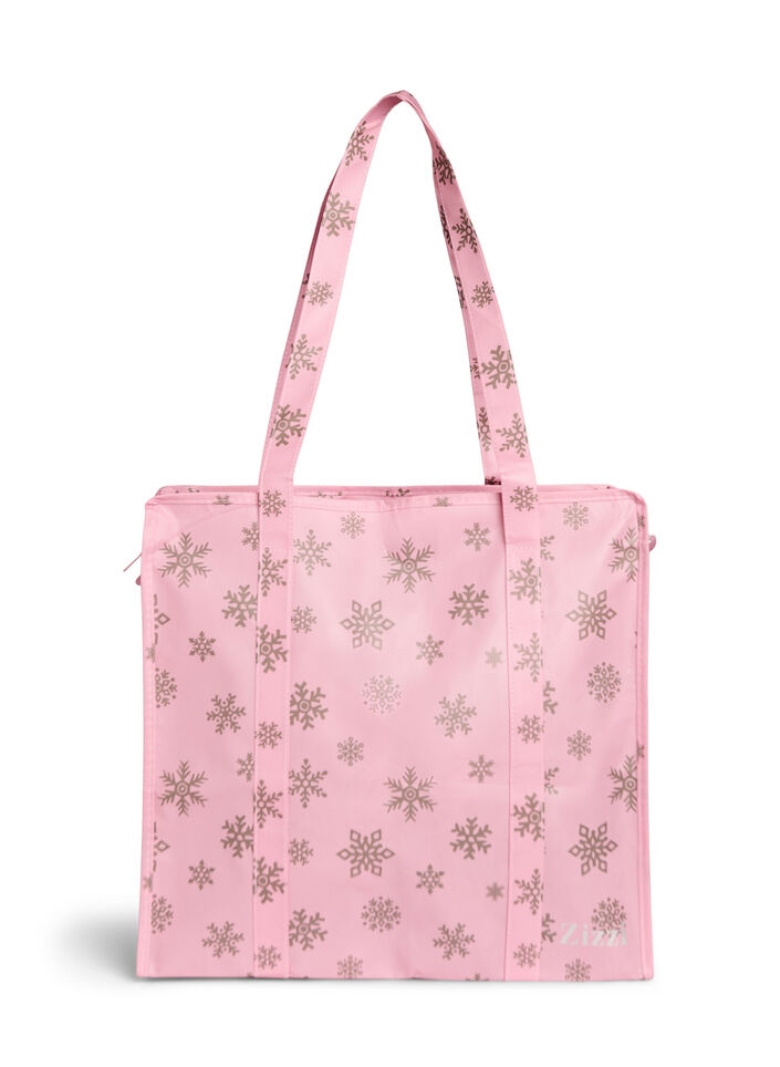 Shopping bag with zipper, Red, Packshot image number 0