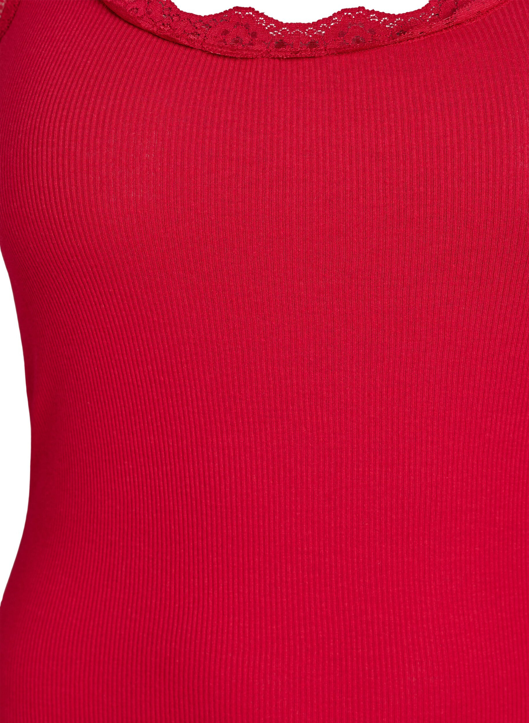 ZizzifashionTop with lace trim, Red, Packshot image number 2