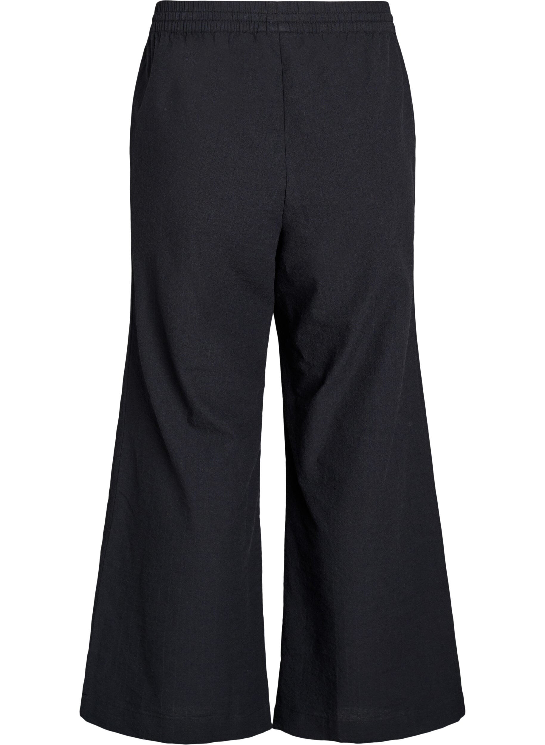 ZizzifashionLoose trousers with high waist and pockets, Black, Packshot image number 1