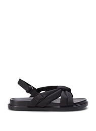 Wide fit sandal with knot detail, Black, Packshot