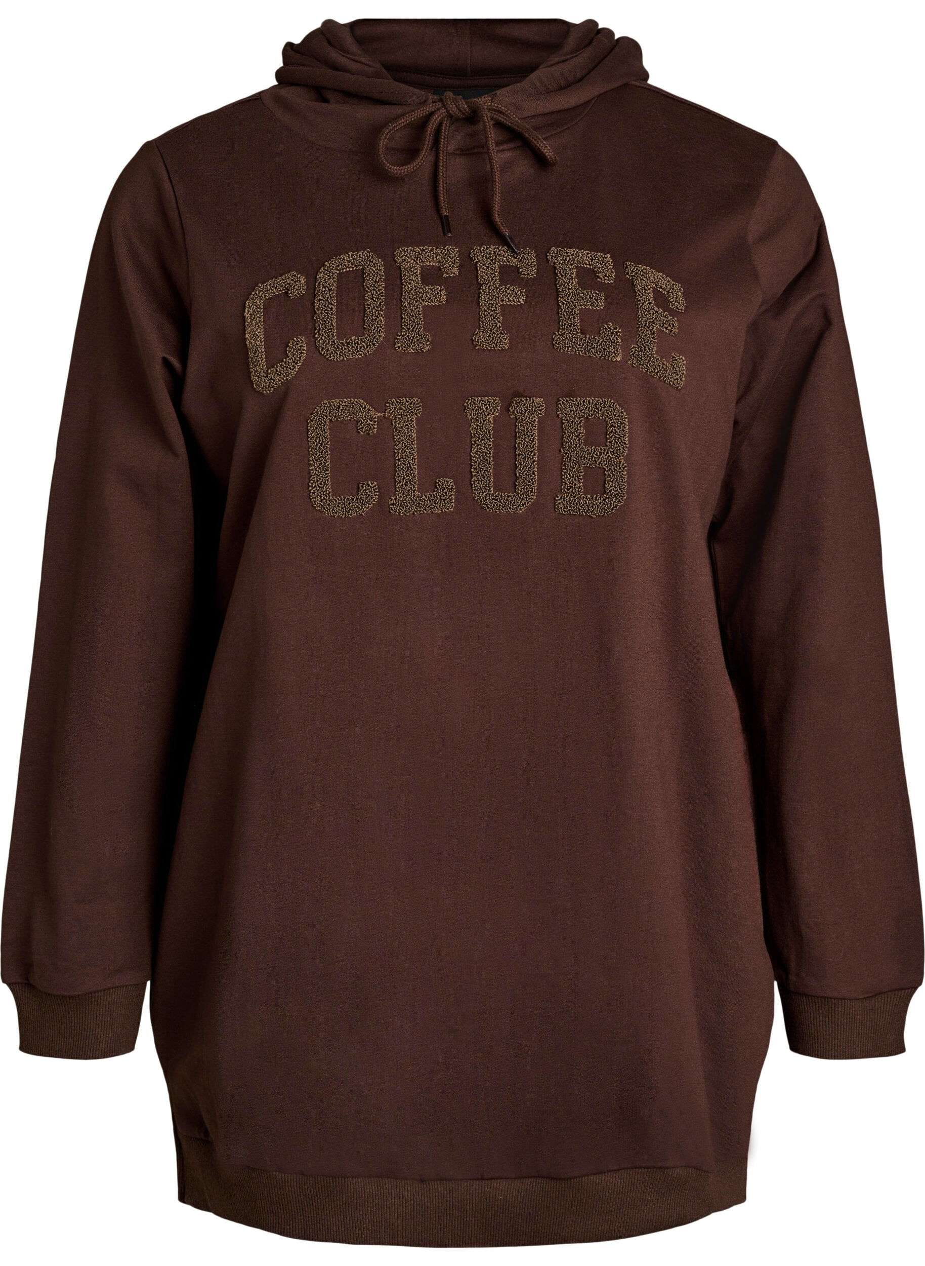 Hoodie with a terry text motif
