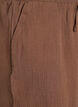 Culotte trousers in cotton muslin with high waist, Brown, Packshot image number 2