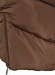 Long puffer coat with hood and pockets, Brown, Packshot image number 4