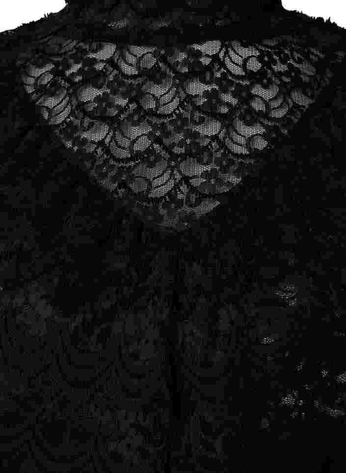 Lace dress with 2/4 sleeves, Black, Packshot image number 2