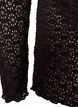 Blouse with eyelet pattern and long sleeves, Black, Packshot image number 3