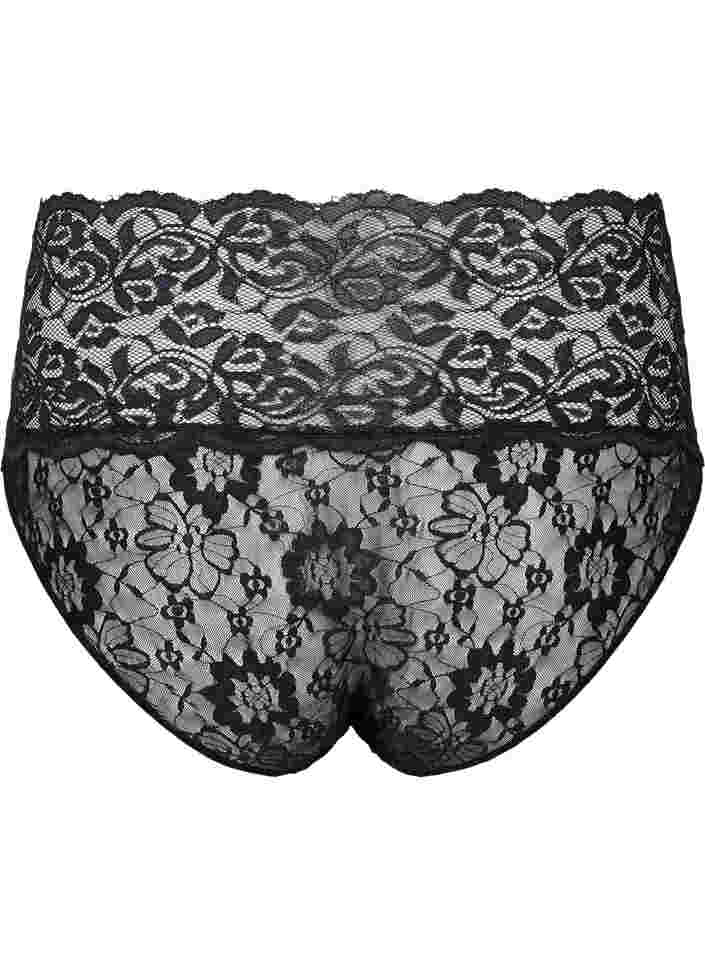 3-pack hipster panty in lace material, Black, Packshot image number 1