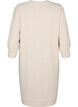 Knitted dress with 3/4 puff sleeves, Pumice S./White Mel., Packshot image number 1