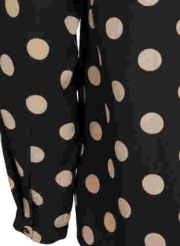 FLASH - Long sleeve blouse with print, Black Brown Dot, Packshot image number 3