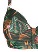 Underwired bikini bra with print, Green, Packshot image number 2