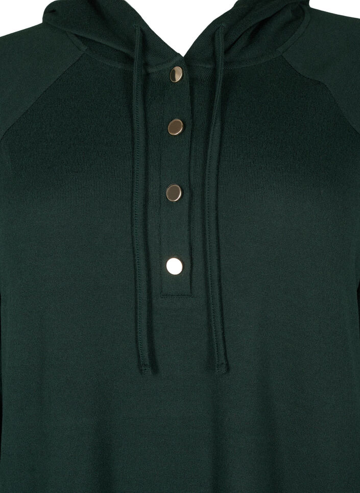 Long-sleeved sweat dress with hood, Scarab Mél., Packshot image number 2