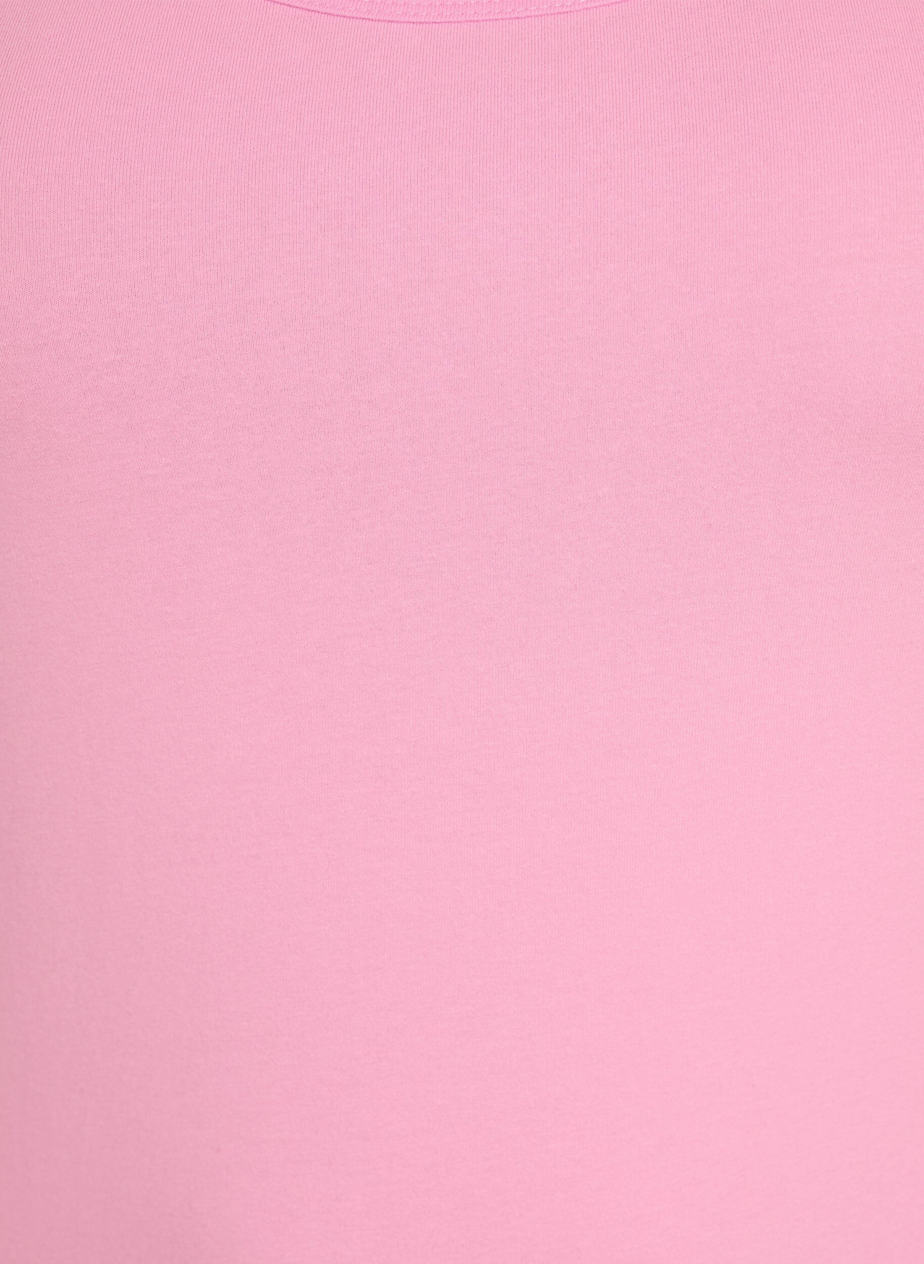 ZizzifashionSolid color basic top in cotton, Pink, Packshot image number 2