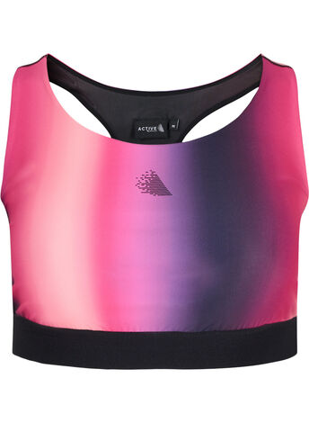 Printed sports bra with racer back