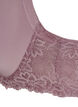 Moulded bra with lace and smooth cups, Rose, Packshot image number 3