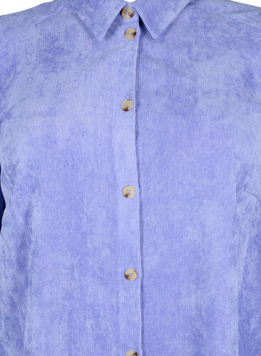 Corduroy dress with 3/4 sleeves and buttons, Lavender Violet, Packshot image number 2