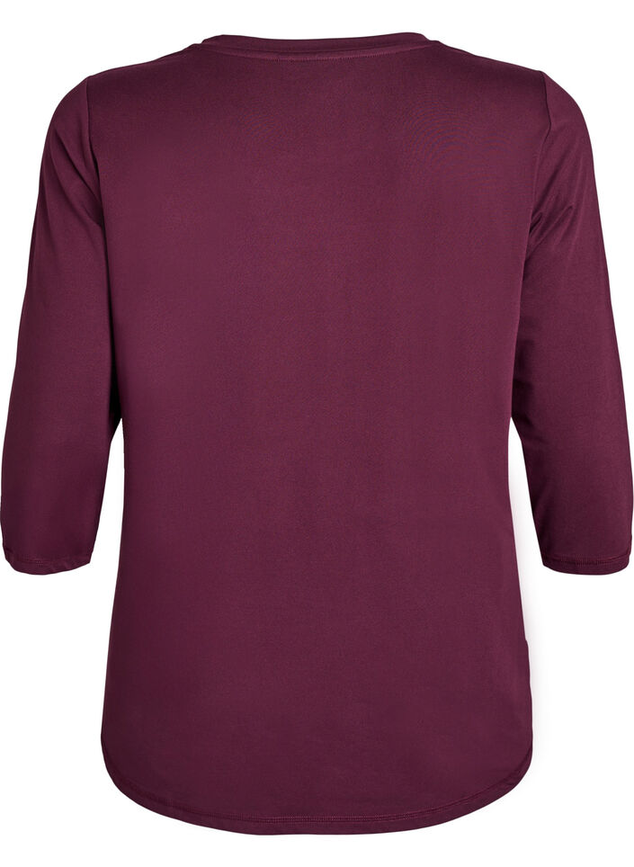 Workout top with 3/4 sleeves, Red, Packshot image number 1