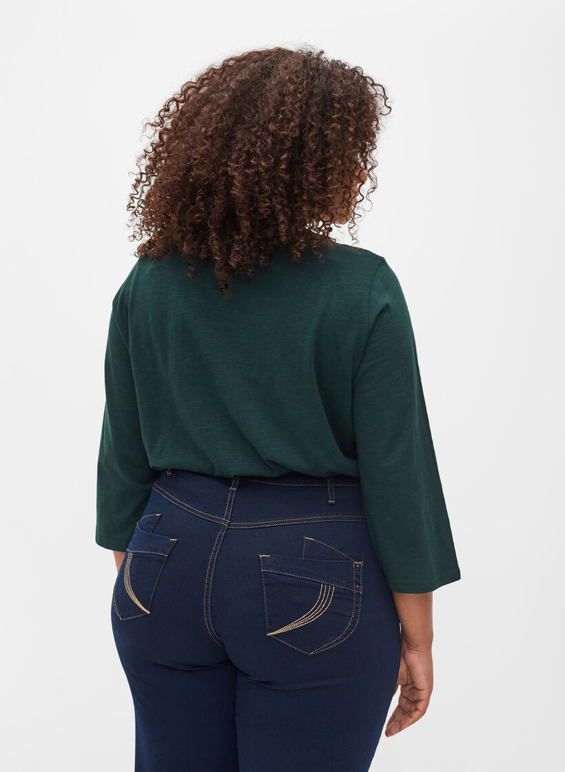 Cotton top with 3/4 sleeves, Scarab, Model image number 1