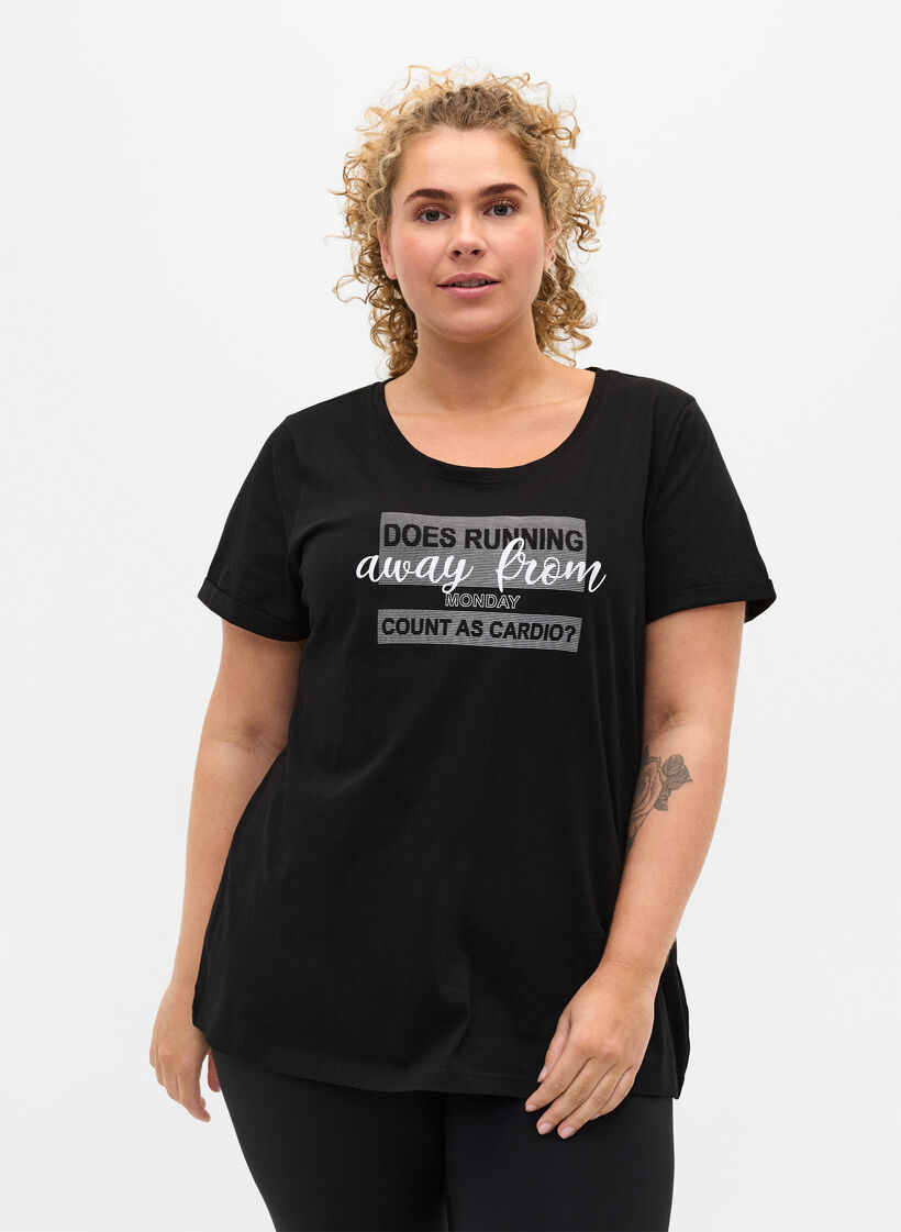 Sports t-shirt with print, Black Monday, Model