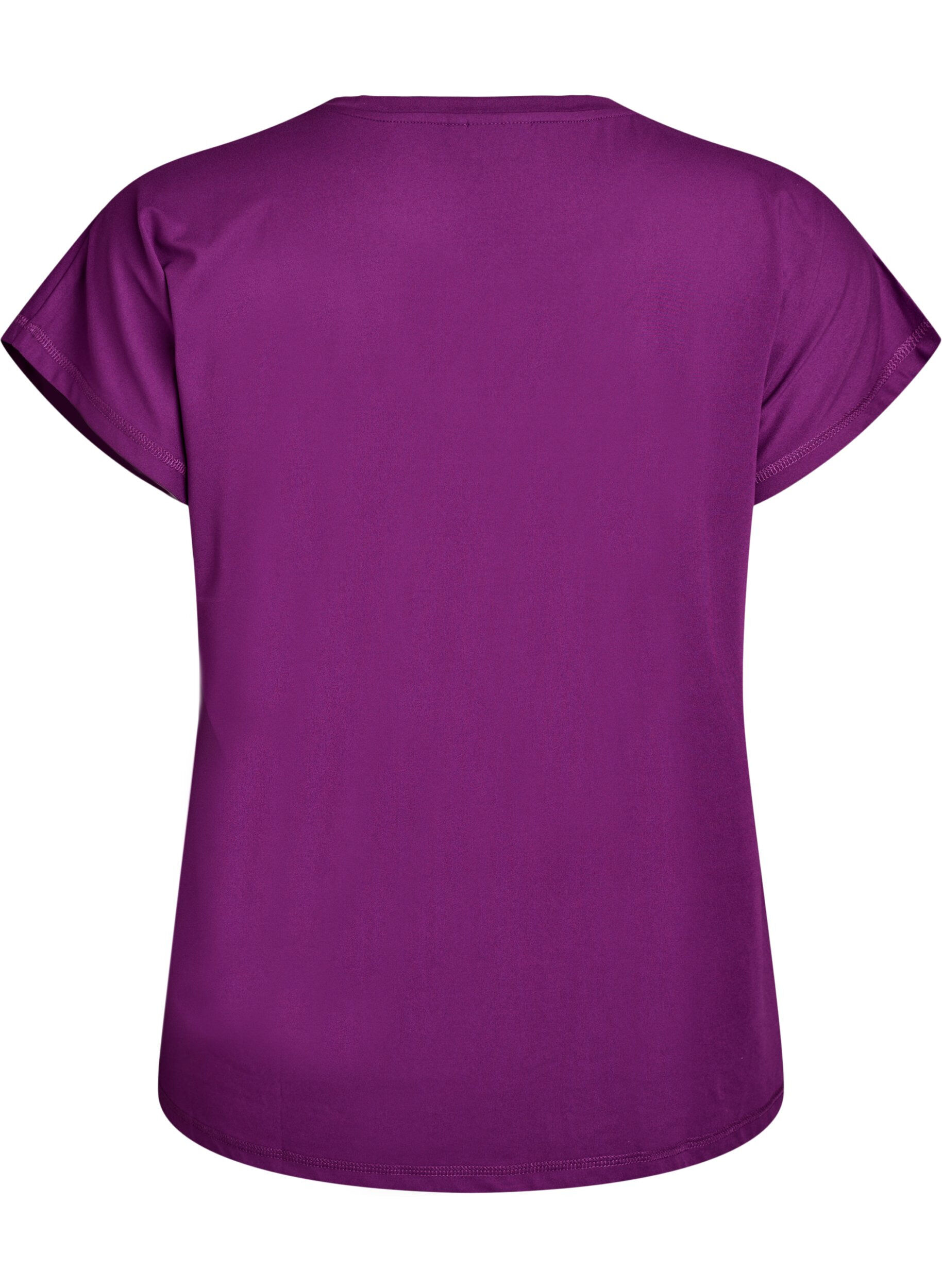 ZizzifashionSolid-coloured training T-shirt, Purple, Packshot image number 1