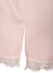 Long satin top with lace edges, Red, Packshot image number 3