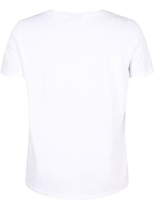 Cotton t-shirt with embroidered cherry, B.White CherryEMB., Packshot image number 1