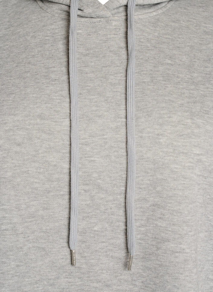 Hooded sweat vest with shoulder padding, Grey, Packshot image number 2