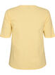 Ribbed jersey blouse with short sleeves, Yellow, Packshot image number 1