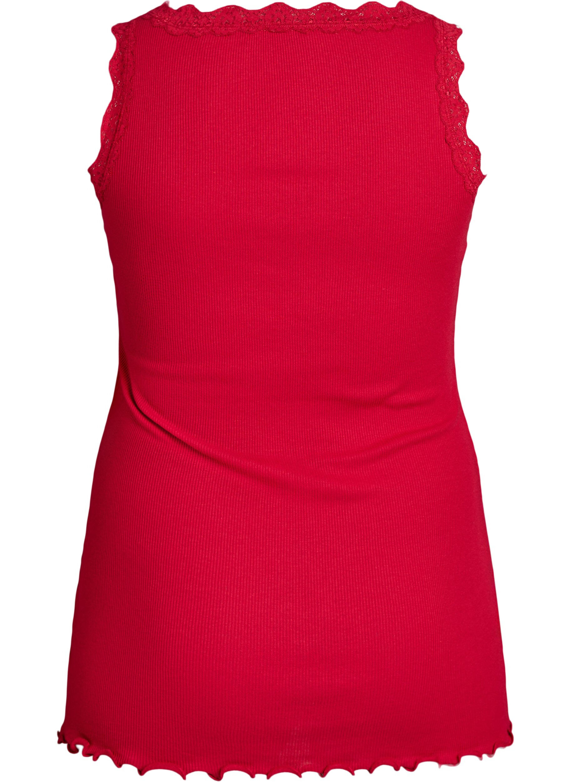 Zizzifashion Top with lace trim, Red, Packshot image number 1