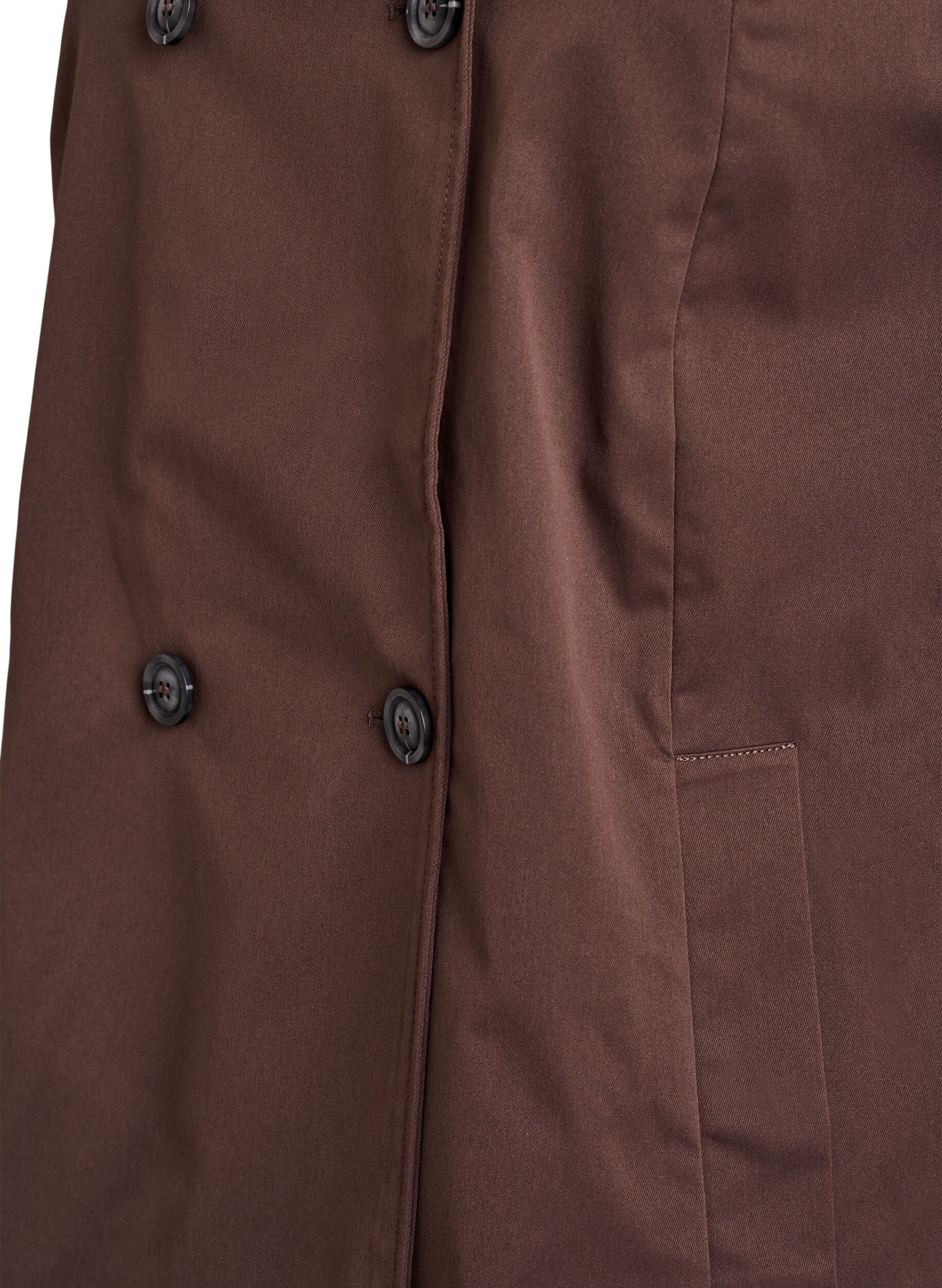 Zizzifashion Water-repellent spring jacket with an A-line cut, Brown, Packshot image number 3