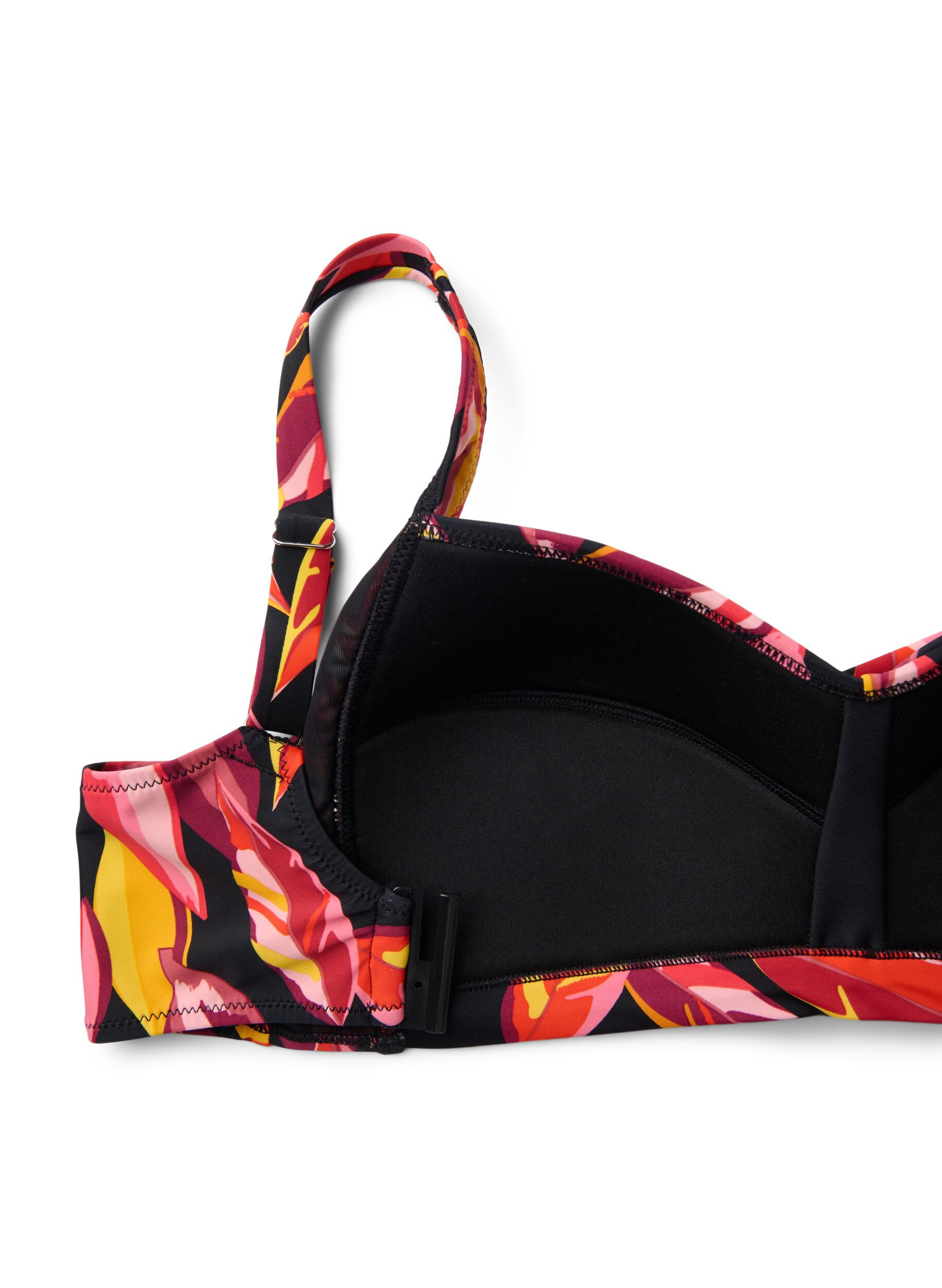 Zizzifashion Bikini top with padding and print, Red, Packshot image number 3