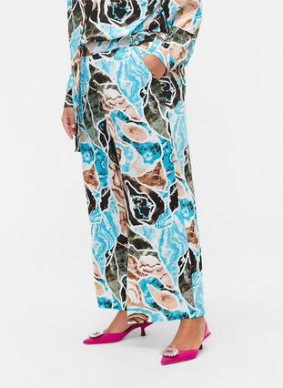 Loose trousers with print and pockets, Earth AOP, Model image number 2