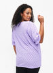 V-neck blouse with hole pattern, Viola, Model image number 1