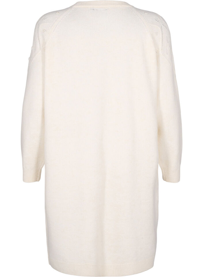 Knitted dress with pattern and beads, Birch Mel., Packshot image number 1