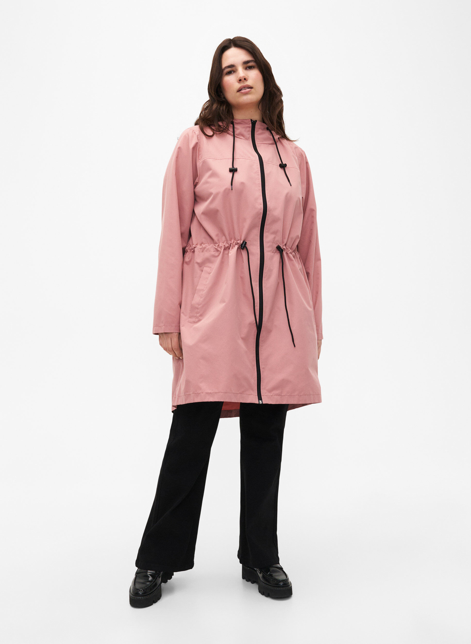 Zizzifashion FLASH - Water-repellent parka with hood, Ash Rose, Model image number 3