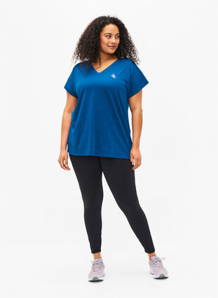 Short-sleeved training t-shirt, Princess Blue, Model image number 2