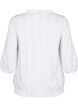 Viscose blouse with 3/4 sleeves and smock, Bright White, Packshot image number 1