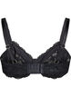 Full coverage lace bra with underwire, Black, Packshot image number 1