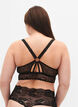 Lace bralette with back detail, Black, Model image number 1