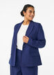 Classic blazer with single button closure and pockets, Blue, Model image number 0