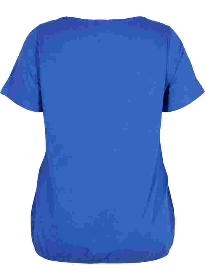 Short-sleeved cotton t-shirt, Dazzling Blue, Packshot image number 1